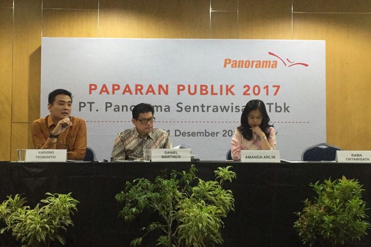 Paparan Publik PT Panorama Sentrawisata Tbk. Kamis (21/12) di Jakarta