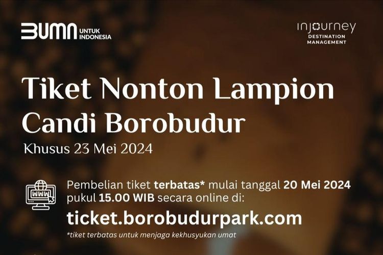 Poster tiket nonton Festival Lampion 2024 pada 23 Mei mendatang.
