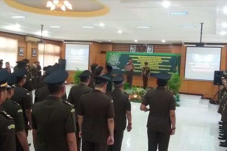 Sertijab sejumlah pejabat di Kejaksaan Tinggi Kepulauan Bangka Belitung, Rabu (31/7/2019).
