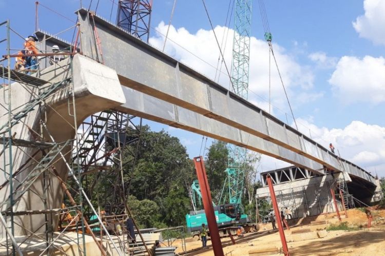 Pembangunan Jembatan Tumbang Samba di Kecamatan Katingan Tengah, Kabupaten Katingan, Provinsi Kalimantan Tengah.