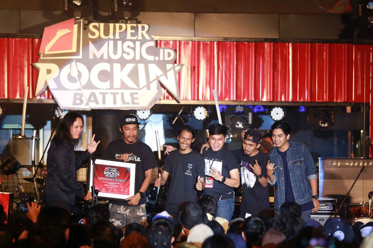 GO$$ jadi jawara Final SuperMusic.ID Rockin Battle 2017 yang diselenggarakan di Summarecon Mall, Serpong, Tangerang, Sabtu (6/5/2017).