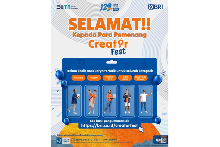 Pemenang CreatorFest sudah diumumkan.