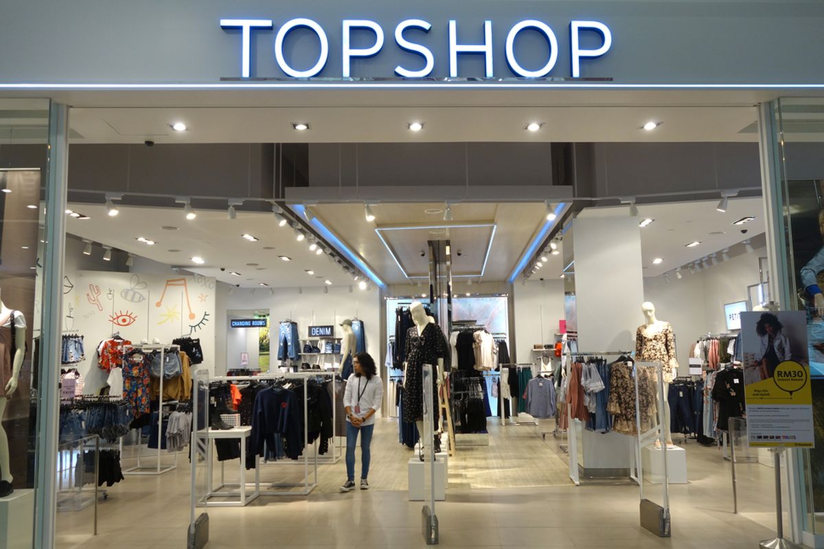 Ilustrasi gerai Topshop.