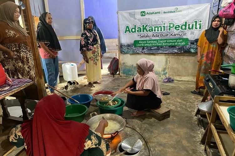 Fasilitas dapur umum yang disiapkan melalui program AdaKami Peduli mampu melayani kebutuhan pangan hingga 100 orang per hari bagi masyarakat yang terdampak bencana banjir di wilayah Aceh.