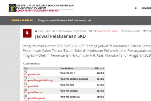 Jadwal dan Lokasi Tes SKD Poltekip dan Poltekim 2020, Cek Link-nya di Sini!