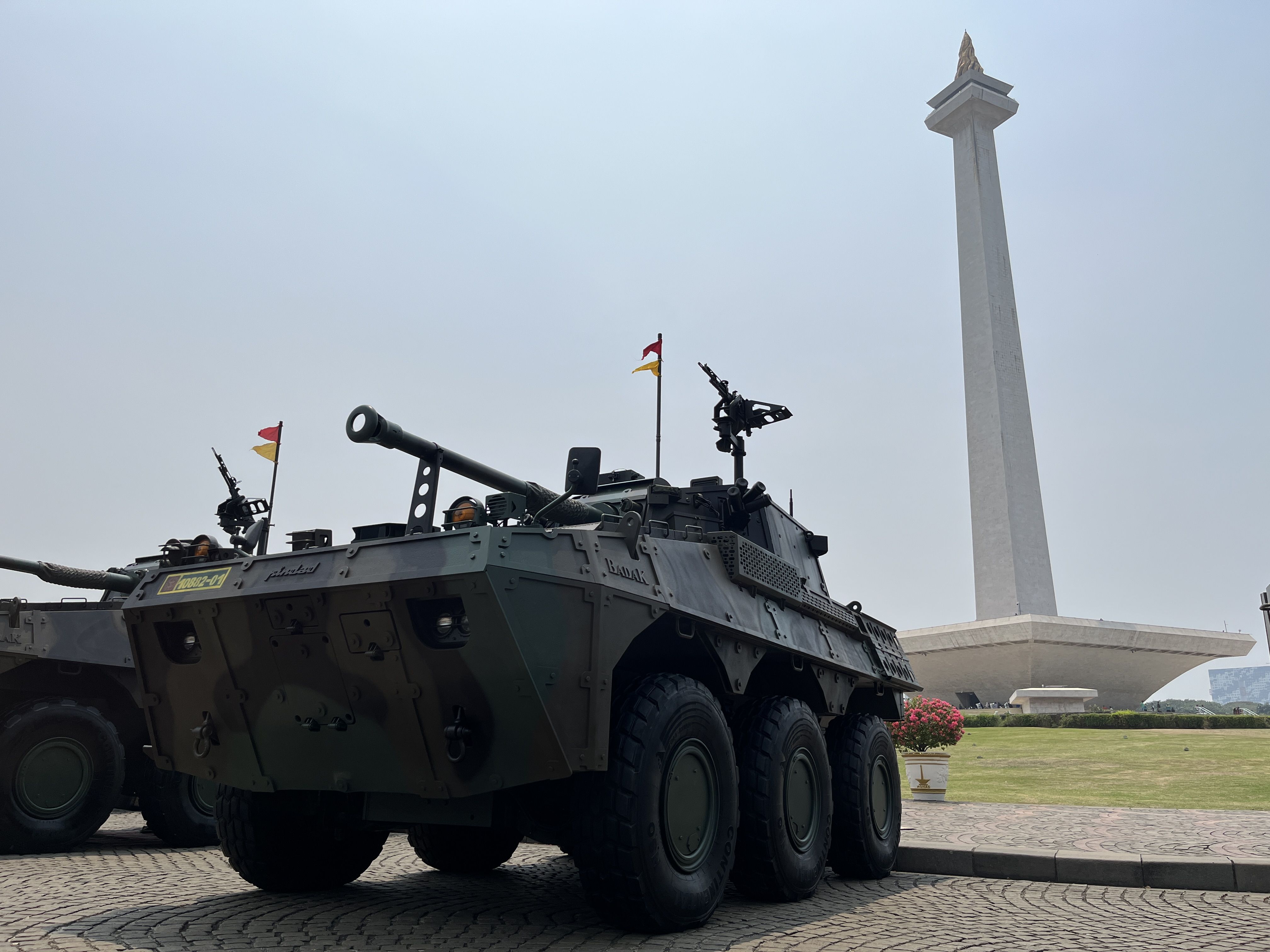 [BERITA FOTO] Jelang HUT Ke-78 TNI, Ratusan Alutsista Dipamerkan di Monas