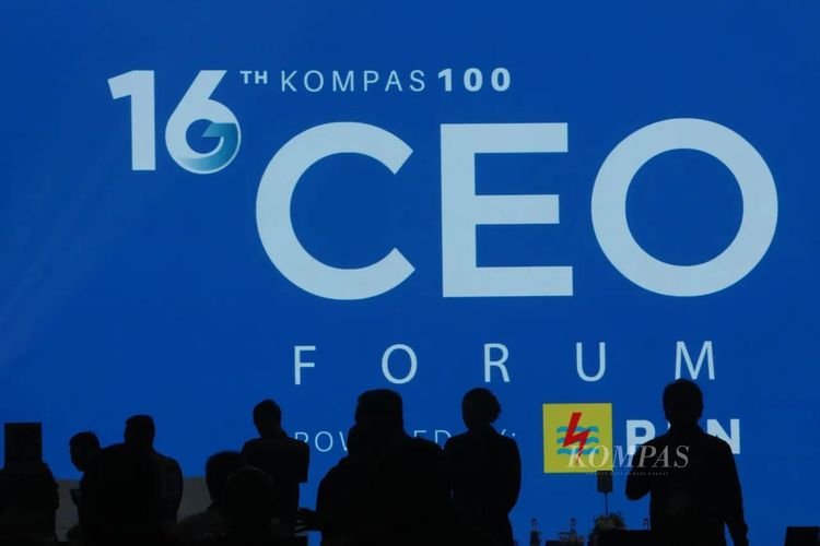 Puncak acara 16th Kompas100 CEO Forum powered by PLN di ICE BSD, Tangerang, Banten, Rabu (26/11/2025).