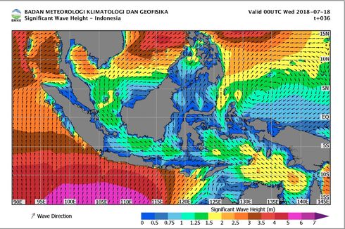 Prediksi Gelombang Tinggi 18-23 Juli, Waspadai Sejumlah Wilayah Ini