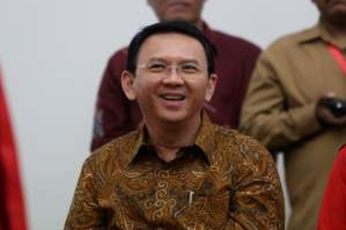 Basuki Tjahaja Purnama (Ahok)  diabadikan di Kantor DPP PDI Perjuangan, Jakarta, Senin (20/9/2016). Partai PDI P mengusung Ahok dan Djarot untuk pilkada DKI 2017 mendatang.