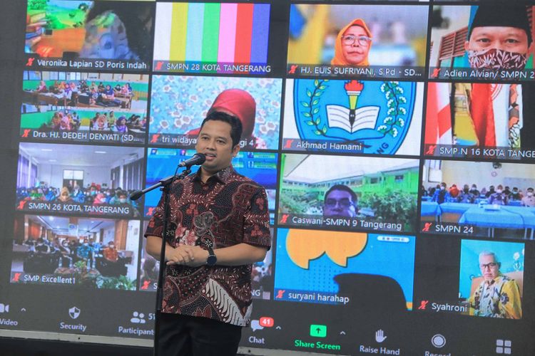 Wali Kota Tangerang Arief R. Wismansyah dalam peluncuran Gerakan Bersama Menuju Eliminasi TBC (RANSEL TBC), dalam upaya mencapai eliminasi tuberkulosis 2030, Kamis (1/9/2022)..