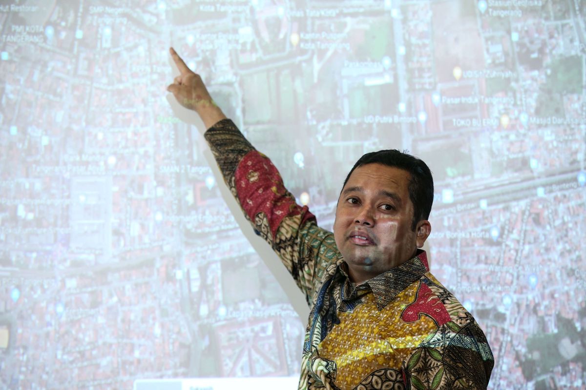 Wali Kota Tangerang, Arief R Wismansyah saat berkunjung ke Kantor Redaksi Kompas.com, Menara Kompas, Jakarta, Senin (17/7/2019).