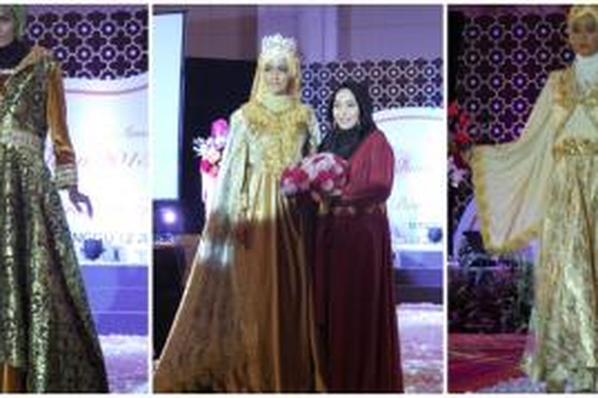 Peragaan busana koleksi Anniesa Hasibuan bertajuk Enchanted Ramadhan di Hotel Ritz-Carlton, Mega Kuningan, Minggu (12/7/2015).