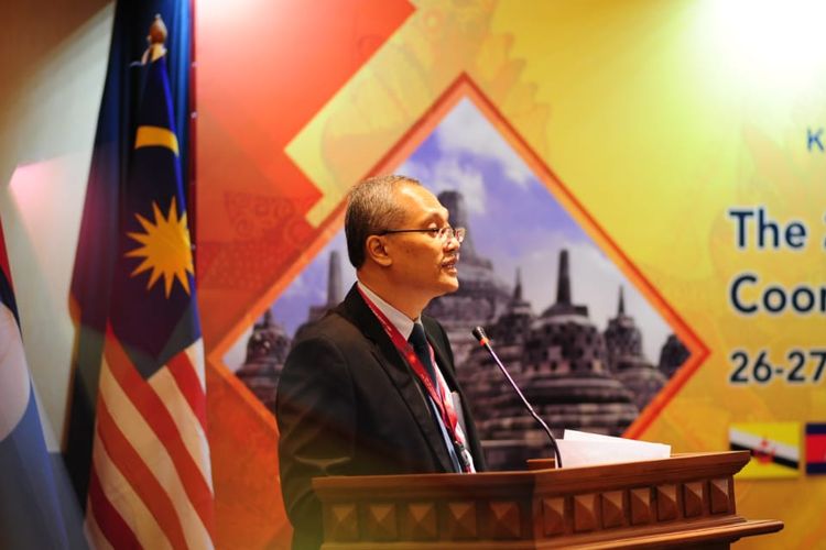 Sekretaris Direktorat Jenderal Pembinaan Pengawasan Ketenagakerjaan dan K3, Budi Hartawan dalam acara The 20th Coordinating Board Meeting (CBM) Asean ? Jejaring Keselamatan dan Kesehatan Kerja atau Occupational Safety and Health Network (OSHNET).