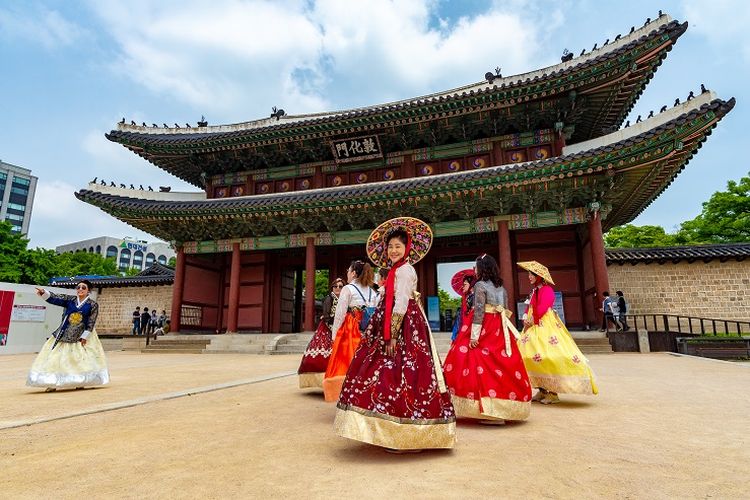 Ilustrasi Korea Selatan - Istana Changdeokgung.