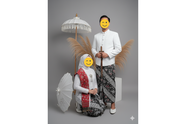 Prompt Gemini AI Foto Prewedding Jawa ala Studio Profesional