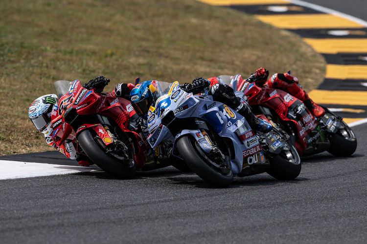 Alex Marquez saat berlaga pada MotoGP Italia 2025