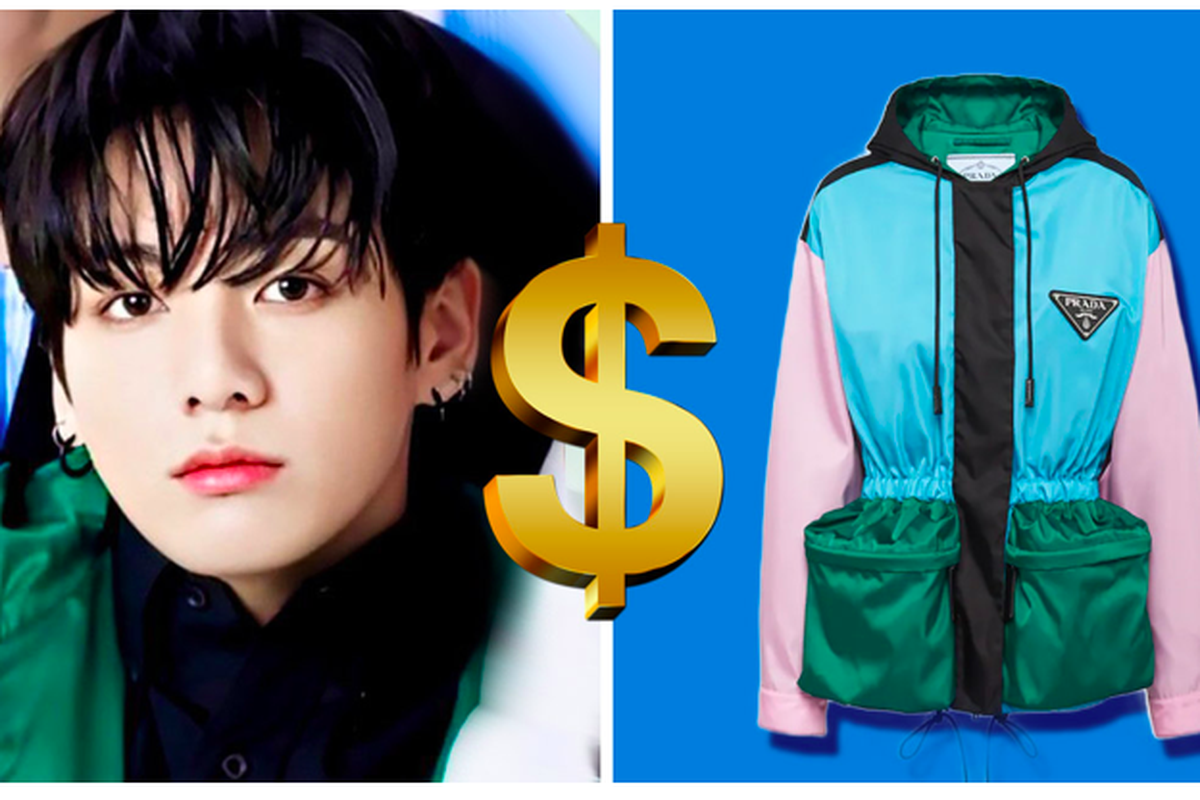 Member BTS, Jungkook dan jaket Prada yang dikenakannya untuk pemotretan dengan Vogue Jepang.