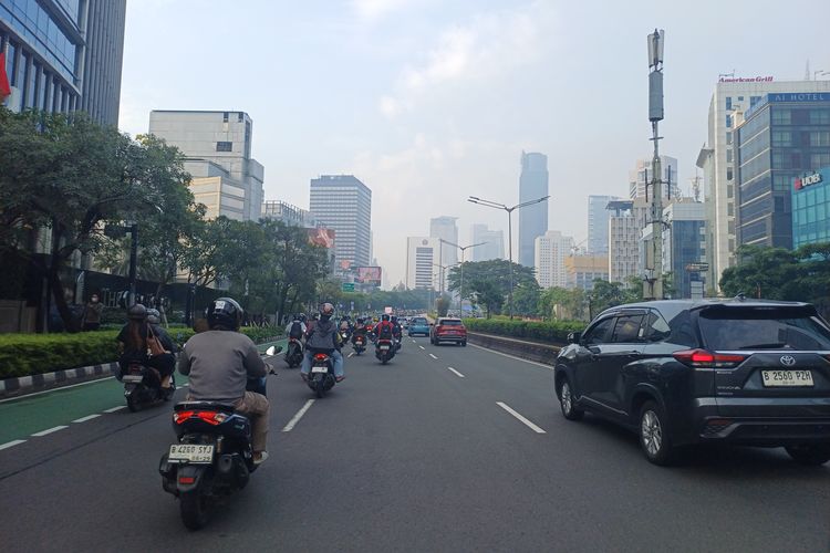 Lalin Jalan Sudirman-Thamrin Ramai Lancar Usai Libur Lebaran