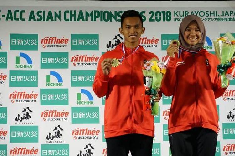 Indonesia sukses mempertahankan tradisi emas setelah dua atletnya Alfian M Fajri dan Agustina Sari menjadi juara satu dalam nomor speed world record perorangan putra dan putri di Asian Championship 2018 yang digekar di Kurayoshi, Prefecture Tottori, Jepang, Sabtu (10/11/2018)