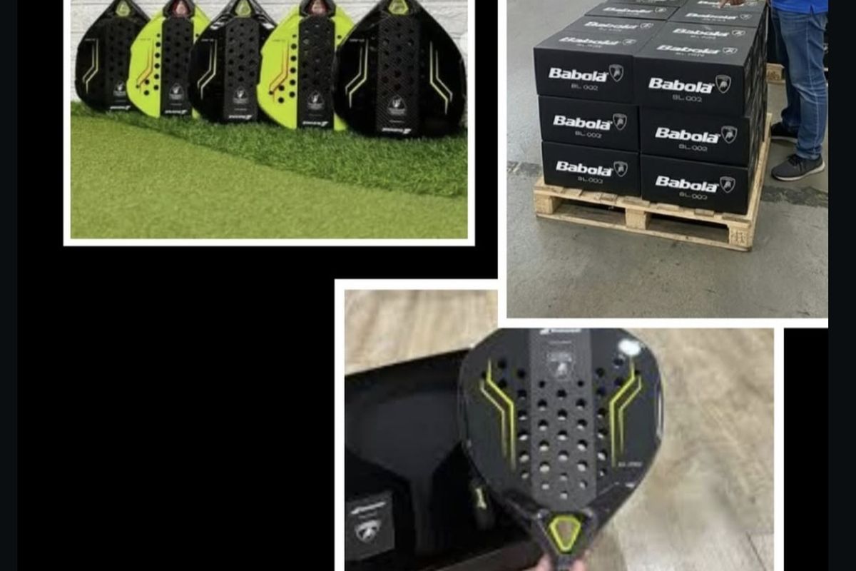 Foto palsu raket padel yang menjadi modus penipuan senilai ratusan juta yang menimpa seorang wanita di Grogol Petamburan, Jakarta Barat 