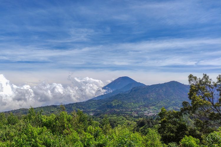 Puncak Mahameru dilihat dari Pos Bantengan.