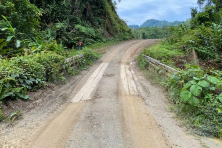 Lokasi pembangunan jembatan di Papua Barat.