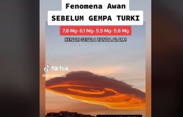 Viral awan dihubungkan dengan gempa Turkiye