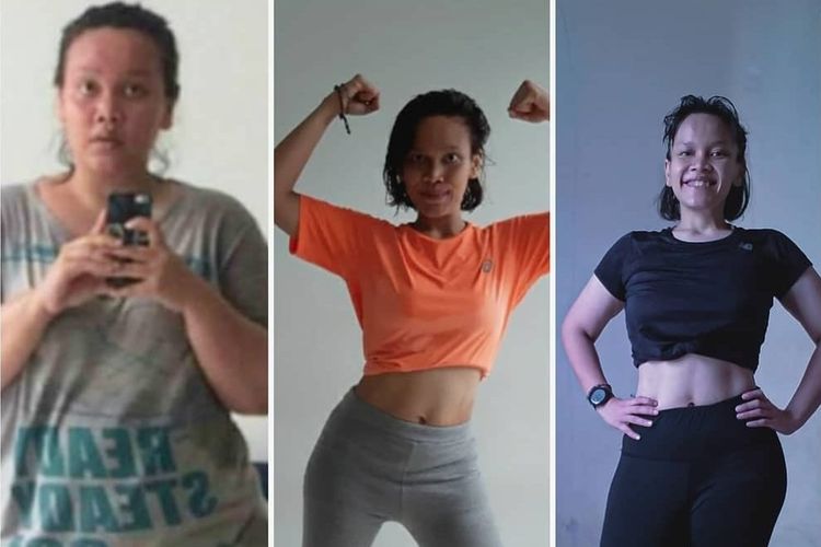 Intan Umbari Prihatin (31 tahun) yang telah berhasil melawan obesitas, dari berat badannya 84,5 kg menjadi 49 kg.