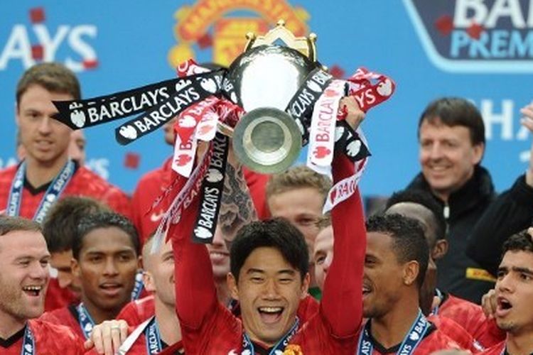 Shinji Kagawa saat masih memperkuat Manchester United.