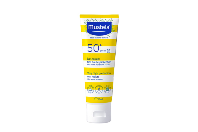 Mustela High Protection Sun Lotion, rekomendasi sunscreen anak 
