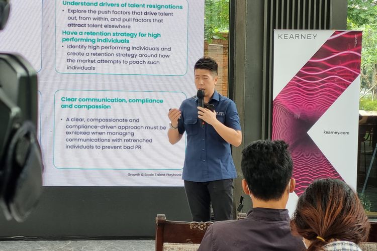 SVP Value Creation Alpha JWC Ventures Ricky Chandra saat acara peluncuran Growth and Scale Talent Playbook di Asia Tenggara di Hutan Kota Plataran, Jakarta, Jumat (2/12/2022).