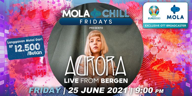 Artis musik asal Norwegia Aurora memeriahkan Mola Chill Fridays, Jumat (25/6/2021).