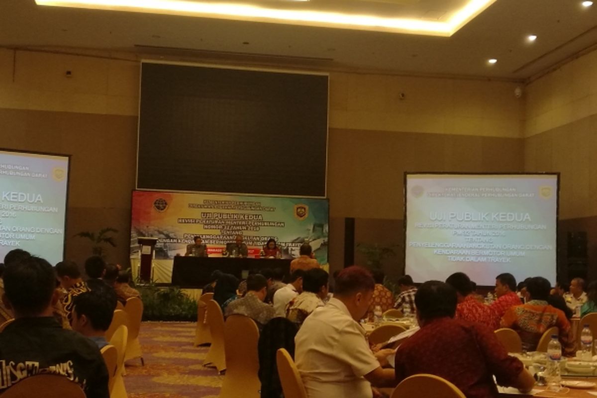 Acara uji publik revisi PM 32 Tahun 2016 di Makassar, Jumat (10/3/2017)