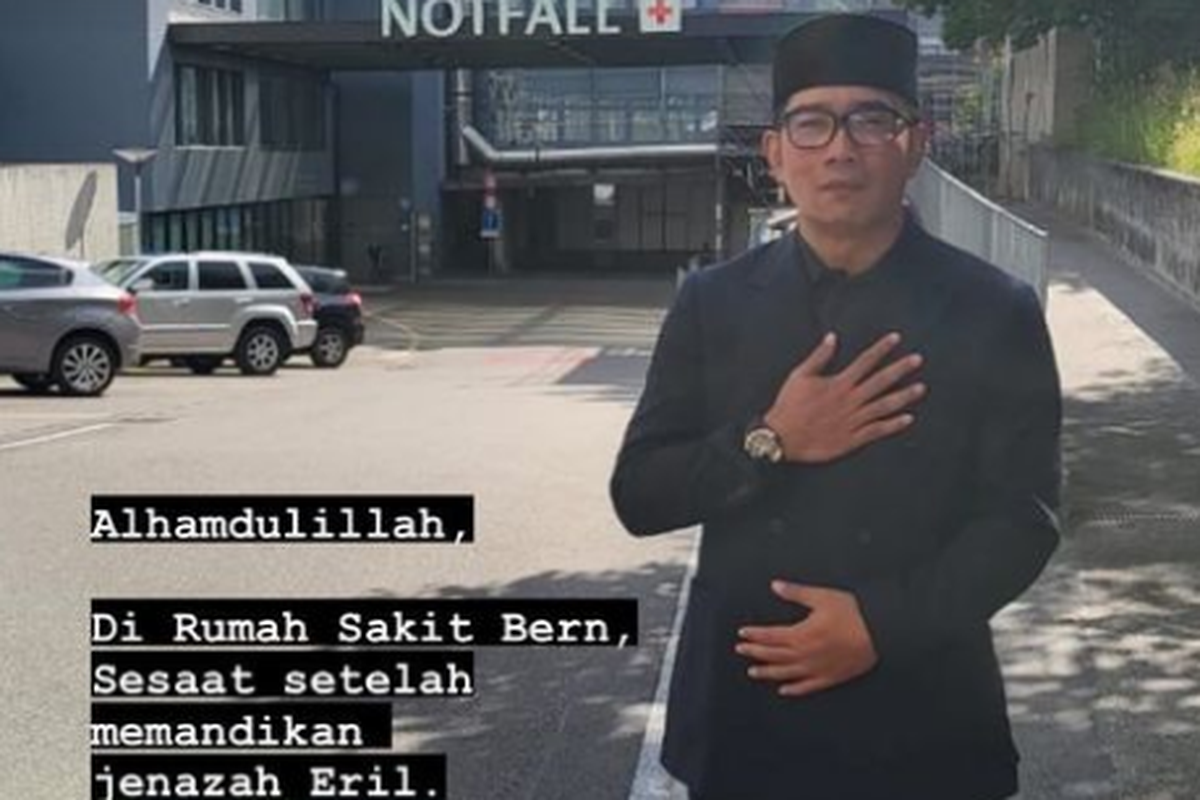 Gubernur Jawa Barat Ridwan Kamil menjelaskan alasan jenazah anaknya, Emmeril Kahn Mumtadz (Eril), masih utuh meski sudah 14 hari hilang di Sungai Aare, Bern, Swiss.
