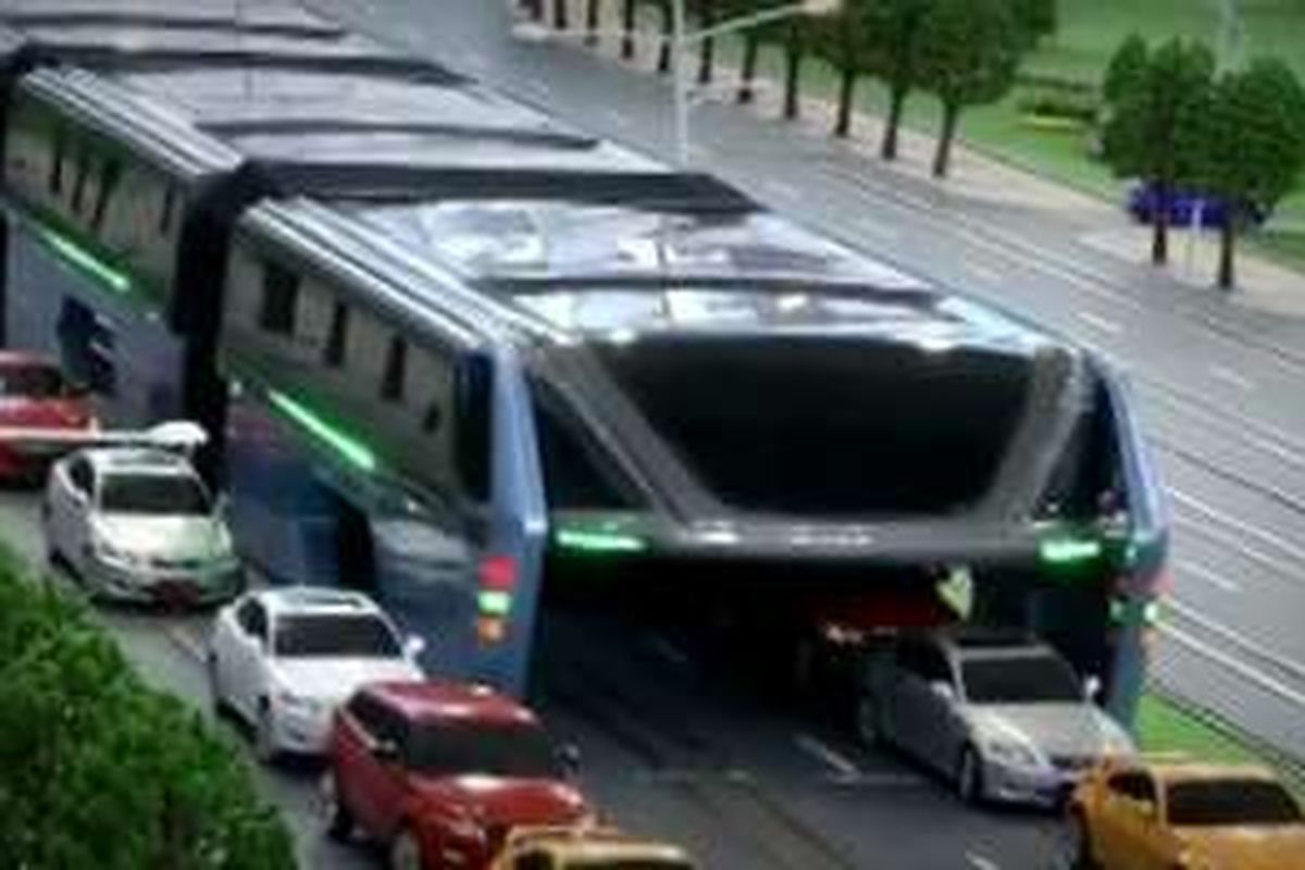 Maket Transit Elevated Bus (TEB) sudah diperkenalkan di International High-Tech Expo ke-19 di Beijing yang digelar pada 19 – 22 Mei 2016. 