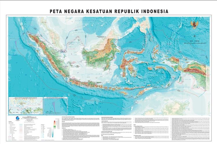 Peta Negara Kesatuan Republik Indonesia.