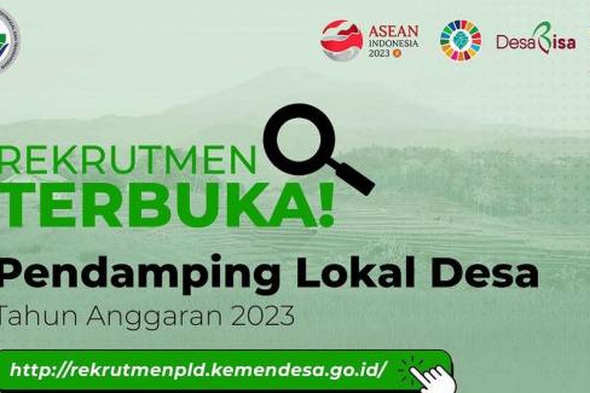 Kementerian Desa, Pembangunan Daerah Tertinggal, dan Transmigrasi (Kementerian Desa PDTT) membuka lowongan kerja untuk posisi Pedamping Lokal Desa (PLD) tahun 2023.