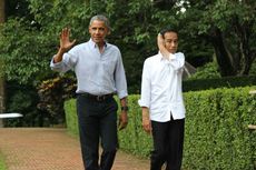 Pertemuan Jokowi dan Obama di Bogor Diwarnai Hujan Deras