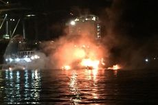 Lima Kapal Patroli Terbakar di Pelabuhan Bitung