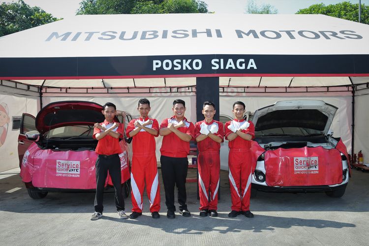 Posko Siaga Mitsubishi yang digelar saat mudik Lebara 2019.