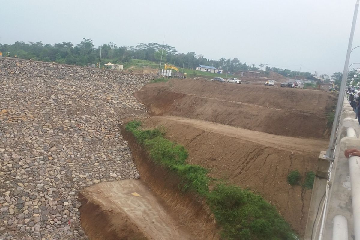 Proyek Bendungan Sindang Heula di Serang, Banten.