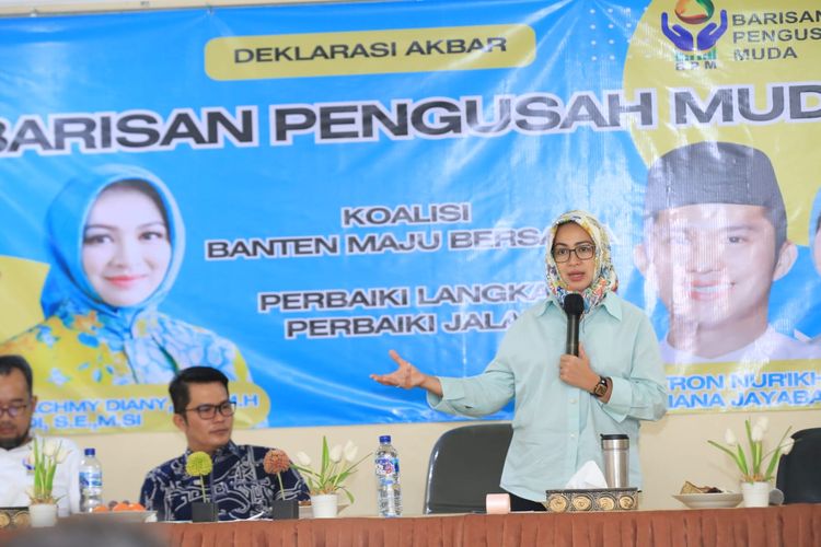 Barisan Pengusaha Muda Banten resmi nyatakan dukungan untuk pasangan Airin-Ade pada Pilkada Banten 2024.