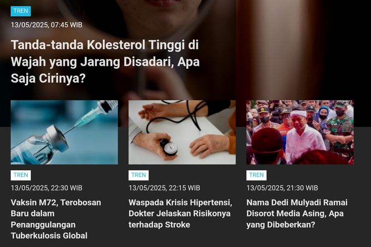 [POPULER TREN] Tanda Kolesterol Tinggi yang Tampak di Wajah | Rusia Dinyatakan Bersalah Menembak Pesawat MH17