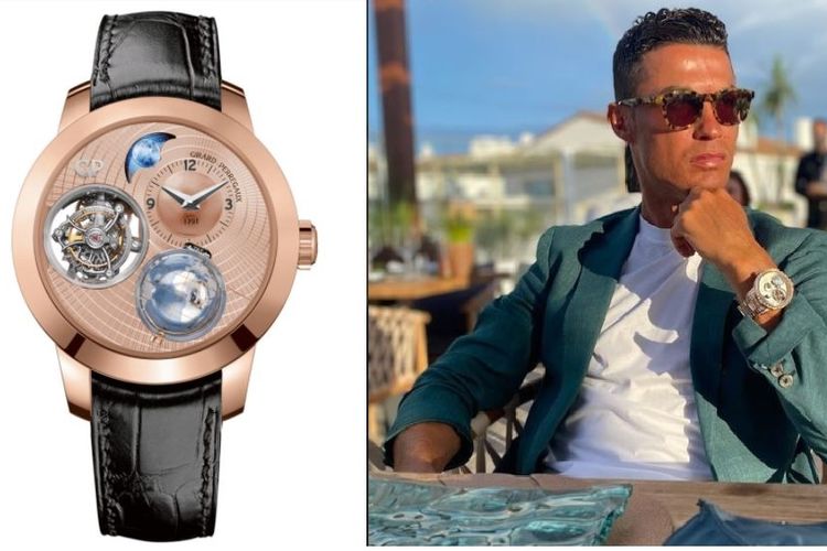 CR7 dengan jam tangan Girard Perregaux Planetarium Tri-axial