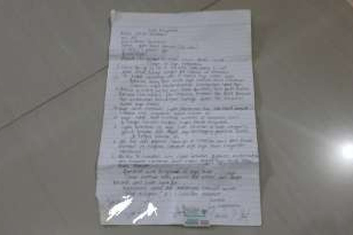 Surat pernyataan untuk menjadi PSK di Kalijodo
