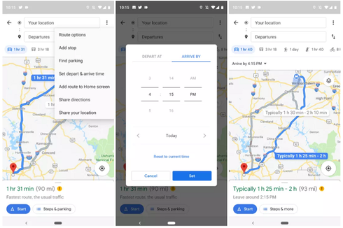 Fitur Baru Google Maps, Bisa Prediksi Waktu Kedatangan di Tujuan