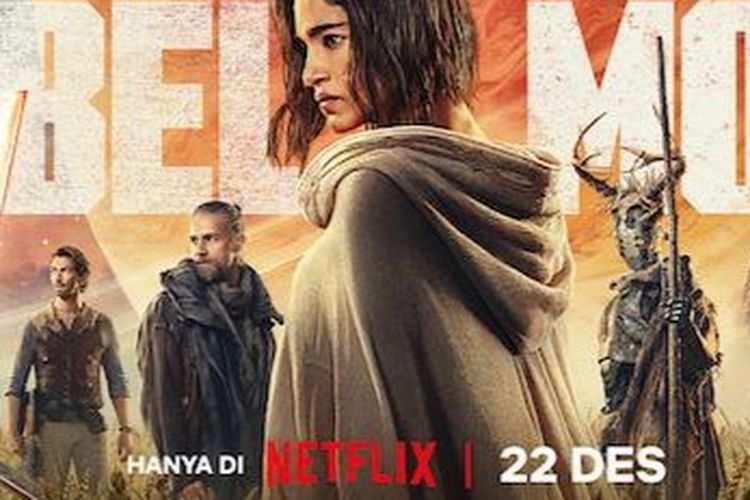 Poster film Rebel Moon yang akan tayang di Netflix mulai 22 Desember 2023.