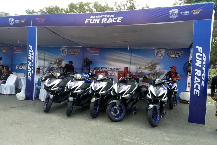 Motor-motor balap yang digunakan di ajang Yamaha Cup Race 2019 seri kedua di Sirkuit Pancing, Medan, Sumatera Utara, 29-30 Juni.