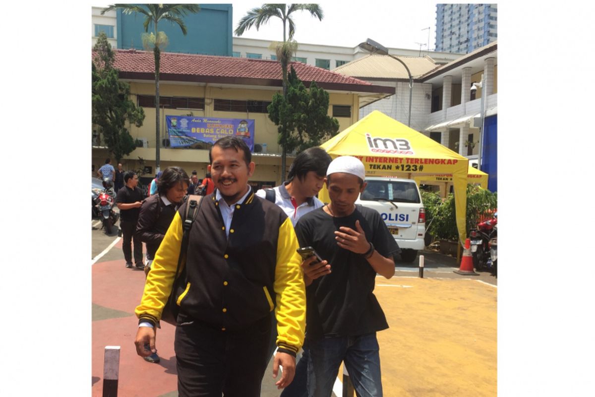 Ahmar Ikhsan Rangkuti sebagai kuasa hukum dari Harry Prianto, di Polresta Depok, Jalan Margonda, Rabu (5/9/2018).