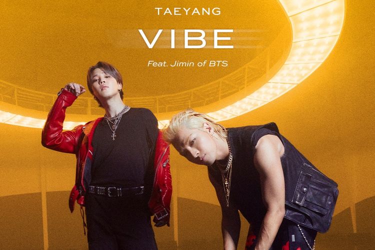 Taeyang BIGBANG (kanan) akan merilis singel digital bertajuk VIBE dengan menggandeng Jimin BTS (kiri).